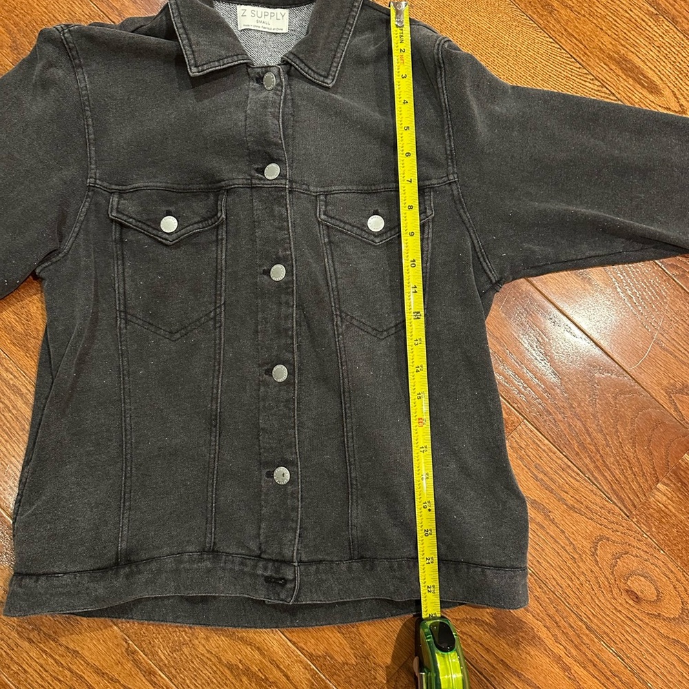 Z Supply Charcoal Denim Jacket - Picture 3 of 5